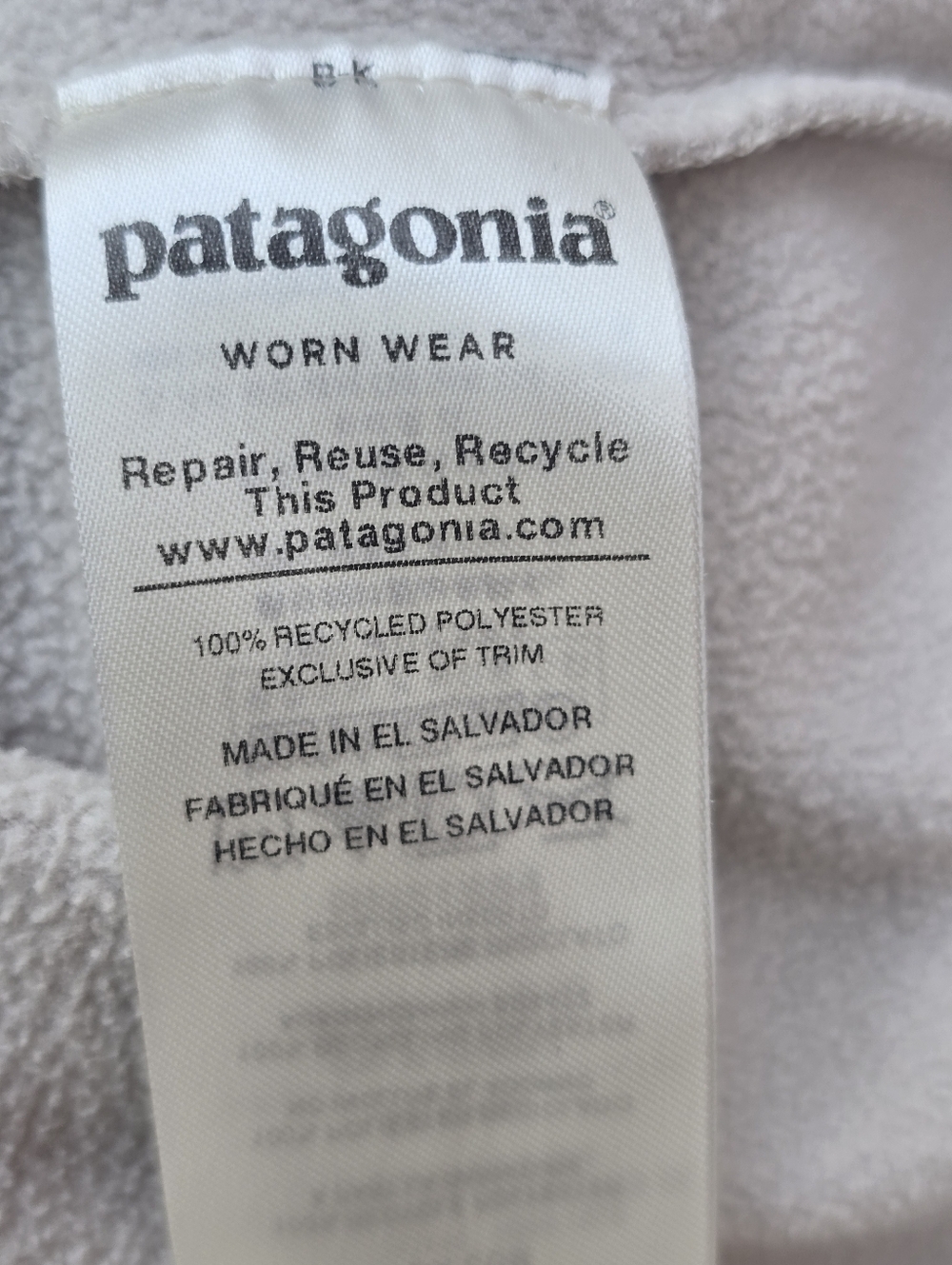 Patagonia Women's Micro D Snap-T Fleece Pullover Large Pelican/Lilac 26020 SP19 - Picture 7 of 8